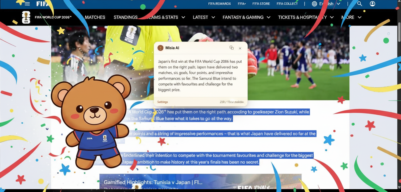 Streszczenie newsa sportowego (FIFA)